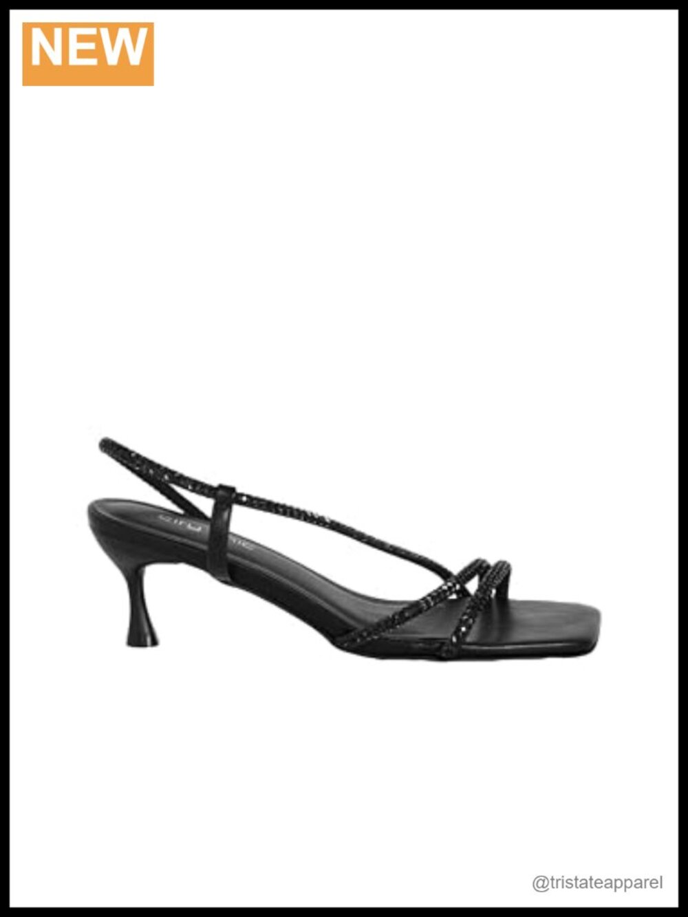 City Chic Slingback Kitten Heel Square Toe Wide Fit Heeled Sandal